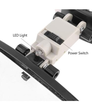Large Lens Head Wearing Magnifying Glass with LED Illuminated Hand Free Reading Magnifier 2X 3.5X 4.5X 5.5X Small Gift - Buy Online on GoSupps.com
