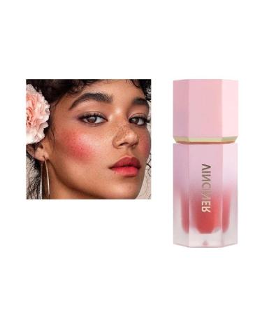 Soft Gel-Cream Blush Liquid Blush for Cheeks Lightweight Long-Wearing Smudge-Proof Natural-Looking Liquid Blush Makeup