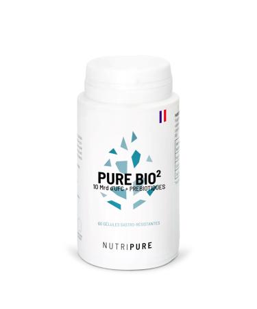 Nutripure | Pure Bio | Ferments Lactiques 10 Mds d UFC | Lactobacillus & Bifidobact ries vivants | 6 Souches Biodisponibles | 60 G lules Gastro-R sistantes | Fabriqu in France