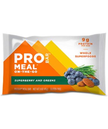 PROBAR Superberry & Greens - Non-GMO, Gluten-Free Meal Bar | Healthy Plant-Based Energy (12 Count) - Buy Online on GoSupps.com