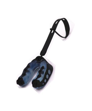 Verdant touch sport mouth protection athletic mouth protection tooth protection for boxing soccer slim fit impact resistance shock absorption eva mouth protection black white blue with belt