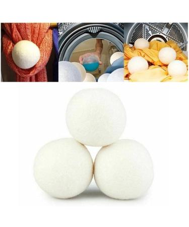 1Pcs Dryer Balls Natural Fabric Virgin Reusable Balls Dryer Wool Laundry Softener Dry Washing Kit Balls 6cm - Buy Online on GoSupps.com