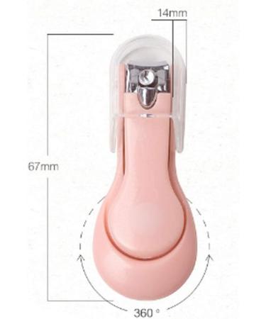 UNbit Nail Clipper Adult Nail Scissors Plastic/Stainless Steel Pink 67mm Nail Scissors Foldable Anti-Splash - Buy Online on GoSupps.com