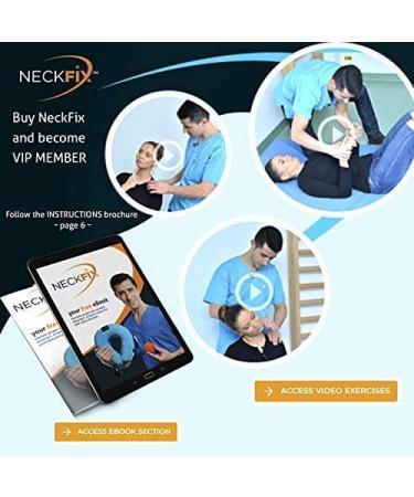 NeckFix Cervical Neck Traction Device for Instant Pain Relief - Pinched Nerve Stretcher + Bonus | 12-17 inch - Buy Online on GoSupps.com