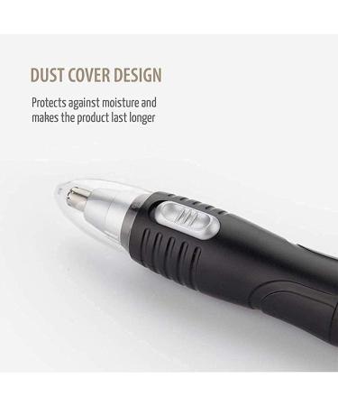 Portable Ear & Nose Hair Trimmer - Painless Eyebrow & Facial Hair Clipper for Men & Women - Battery Operated - Black - Buy Online on GoSupps.com