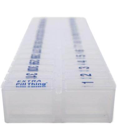 AM PM 31-Day Pill Planner - Large Monthly Organizer for Medications BPA Free Clear & Blue Compartments - Buy Online on GoSupps.com