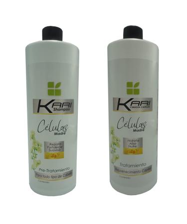 Cirugia Capilar kari Celulas Madres 32oz Tratamiento Capilar resultados profesionales 1 litro + shampoo