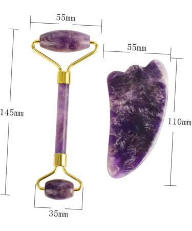 WOONEKY 2pcs Eye Beauty Roller Jade V Face for Natural Stone Face Roller Body Skin Scraping Massage Scraper Facial Massage Tool Face Roller Skin Care Scraping Tablets Eyes 14.5x5.5cm Assorted Color - Buy Online on GoSupps.com