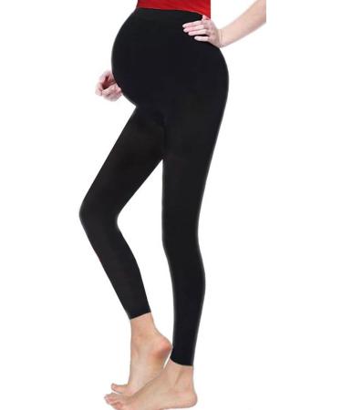 Crazy Chick Maternity Over Bump Black Leggings | Full Ankle Length, Stretchy & Adjustable - Buy Online on GoSupps.com