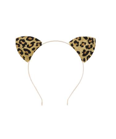 Delicate Glitter Leopard Cat Ears Headbands for Girls & Women - Pack of 5 - Buy Online on GoSupps.com