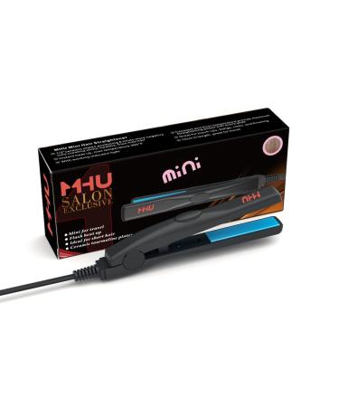 Professional Travel Size 0.5 inch Mini Flat Iron Tourmaline Ceramic Hair Straightener Black