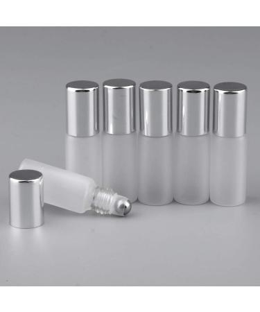 Buy Baosity Set of 6 Glass Roll-On Bottles (5ml) - Perfect for Essential Oils & Deodorants - Silver Empty Refillable International Shipping Available - Buy Online on GoSupps.com