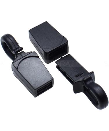 Hole Cord Lock Stopper spring buckle Cord Locks 50pcs/pack Zip Clip Buckle Zipper Pulls Cord Rope Ends Lock Black For Paracord/Backpack/Clothing Black - Buy Online on GoSupps.com