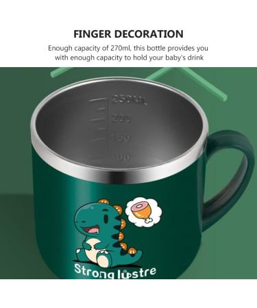 Kids Stainless Steel Milk Bottle with Scale, Anti-Scald Handle and Silicone Straw - Toddler's Eco-Friendly Drinking Cup - Buy Online on GoSupps.com