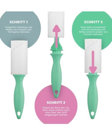3-Pack Pocket Lint Rollers with Protective Cap - Cat Designs | Perfect for On-the-Go Lint Removal - Buy Online on GoSupps.com