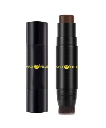 Beard Pencil Filler - Beard Enhancer Double End Stick Long Lasting Waterproof Beard Pen Fill Shape & Define Your Beard Dobooo Dark Brown