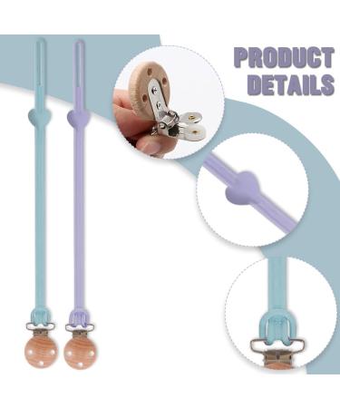VBKITW Silicone Pacifier Chain | 2-Piece Set for Boys & Girls | High-Quality Pacifier Clip & Chain | Keeps Pacifiers Clean | Durable Stainless Steel Clip - Buy Online on GoSupps.com