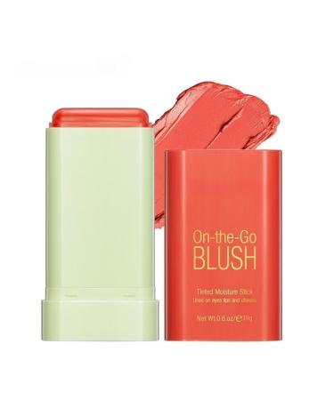 Kayswang Blush Stick 2-in-1 Cheek and Lip Tinted Moisture Stick Multi-Use Makeup Shadow Lips Cheek Blusher Creamy Makeup Long Lasting Natural Nude Makeup for All Skin (orange)