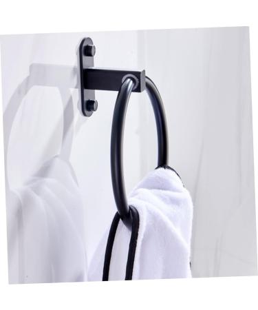 OSALADI 2pcs Ring Punch Hanging Holder Home Rack Aluminum Round Bathroom Space for Black Towel - Buy Online on GoSupps.com