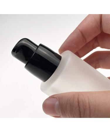 30 ml Refillable Frosted Glass Pump Bottle Perfect for Liquids Lotions & Travel | 2-Piece Set - Buy Online on GoSupps.com