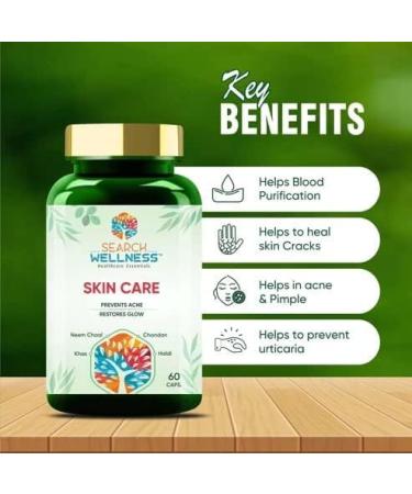 Ayurvedic Skin Care Capsules for Blood Purification and Healing | Natural Herbal Formula for Acne, Pimples, and Skin Health - 60 Capsules - Buy Online on GoSupps.com