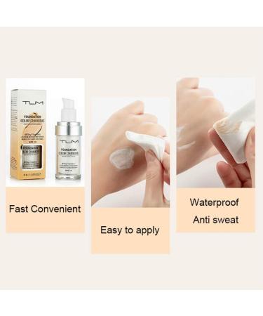 2 x Liquid Foundation Flawless Color Changing Warm Skin Tone Foundation Makeup Base Cover Liquid Nude Face Suitable for All Skin Tones SPF15 (30 ml) - Buy Online on GoSupps.com