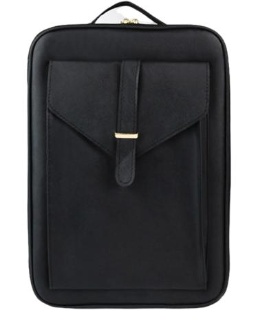Organisateurs de coupe de cheveux en polyur thane avec plusieurs poches pour ciseaux peignes bouteilles et salon essentiel organisateur professionnel en cuir PU Noir - Buy Online on GoSupps.com