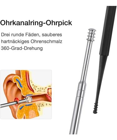 7 in 1 Stainless Steel Ear Cleaner Set - Earwax Removal Tool for Adults and Children - Buy Online on GoSupps.com