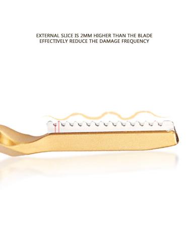 Premium Gold Hair Texturizing & Thinning Razor | Feather Styling for Perfect Cuts - Buy Online on GoSupps.com