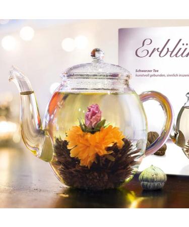 Creano Blooming Tea Gift Set - 6 Flowering Teas in Heart-Shaped Wooden Box | Premium Black Tea for Tea Lovers | Perfect Gift Idea - Buy Online on GoSupps.com