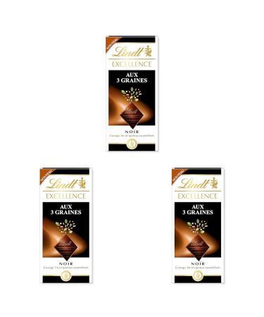 EXCELLENCE NOIR AUX TROIS GRAINES Tablette 100 g (Lot de 3) Trois Graines 100g (Lot de 3)