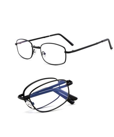 Lanlang foldable reading glasses for men women blue light filter glasses reading aid 0 4 dioptria anti-blue mini anti-blue FM-001 black3 4.0 diopters