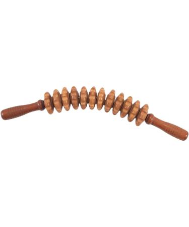 Portable Wooden Massage Roller - 12-Wheel Wood Gifts for Muscle Relief & Thigh/Waist Recovery - Buy Online on GoSupps.com