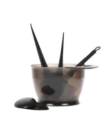 Lurrose Hair Dyeing Sets Hair Tinting Tools Hair Dyeing Kit Dyeing Bowl Earmuffs Brush for Salon Home 5 Pieces (Black) - Buy Online on GoSupps.com