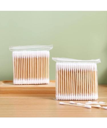 Baqi 1200 Biodegradable Bamboo Cotton Swabs - Double Head Natural Wood Ear Cleaning & Makeup Tool - Buy Online on GoSupps.com