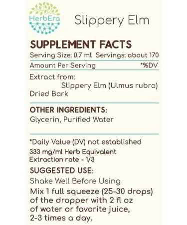 Buy Slippery Elm B120 Alcohol-Free Herbal Extract Tincture - Natural Ulmus Rubra Liquid Drops 4 fl oz | International Shipping - Buy Online on GoSupps.com