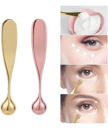 Premium Gold Anti-Wrinkle Eye Cream Applicator - Metal Massage Stick for Radiant Skin - Buy Online on GoSupps.com