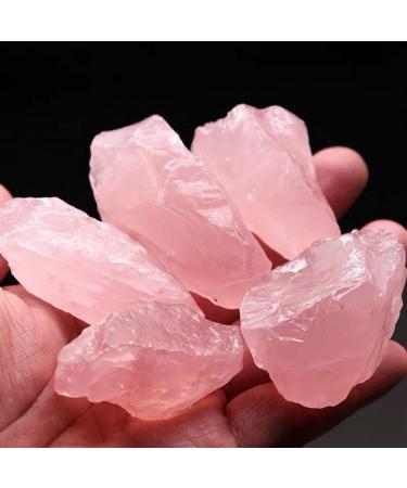 Gift for Family 100G Natural Raw Pink Rose Quartz Crystal Rough Stone Specimen Crystal Love Natural Stones and Minerals Fish Tank Stone Lucky Stone 2-4pcs - Buy Online on GoSupps.com