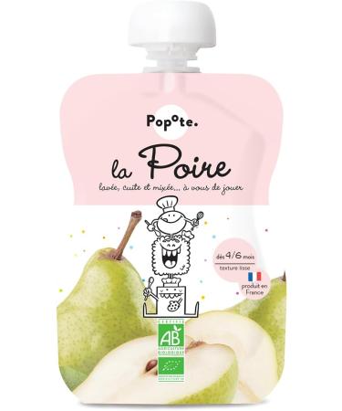 POPOTE - Pur e Poire Bio - D s 4/6 Mois - Recette 100% Fruits Sans Sucres Ajout s - Texture Adapt e Aux B b s - Id al Pour Diversification Alimentaire - Format Pratique - Pack 10 x 120 g - Buy Online on GoSupps.com