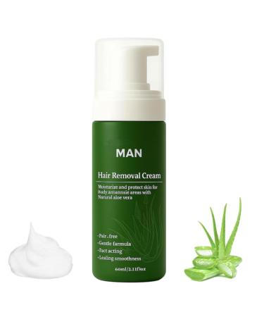 Cr me d pilatoire pour hommes formul e l'aloe vera naturel une mousse d pilatoire douce et rapide pour le visage et le corps. Hydratante et non collante