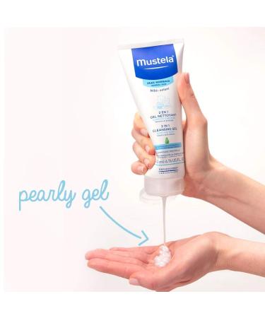 Mustela Baby 2-in-1 Cleansing Gel - Gentle Body & Hair Cleanser with Avocado - 6.76 fl. oz. - Biodegradable & Tear-Free - 1 or 2-Pack - Buy Online on GoSupps.com