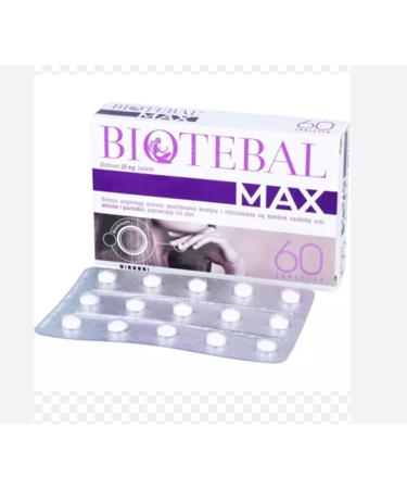 Formula Biotebal Max 10mg 60TBS European Version Biotin Max 10 000 mcg Formula for Hair Skin and Nail Support - Buy Online on GoSupps.com