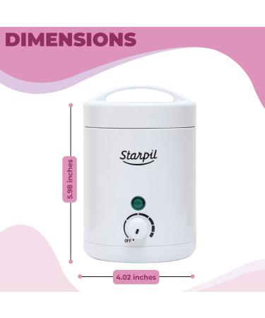 Starpil Mini Wax Warmer 4oz - Ideal for Hard Wax Beads - Adjustable Temperature Pot for Facial Hair Removal - Buy Online on GoSupps.com