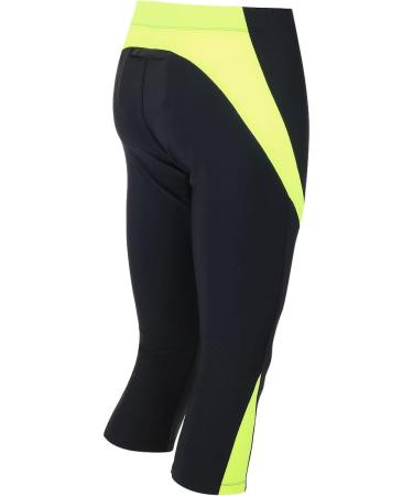 Buy Airtracks Functional Run Trousers Pro 3/4 Long - Breathable Compression Running Pants - Quick-Drying L Black-Neon - International Shipping Available - Buy Online on GoSupps.com