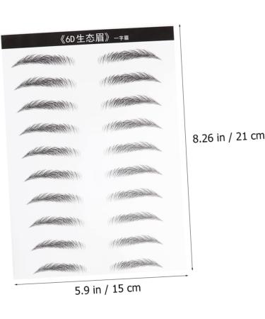 Beavorty 2 Pairs Bionic Eyebrow Tattoos Eyebrow Makeup Supplies Stick-on Brows Eyebrow Sticker 3d Disposable - Buy Online on GoSupps.com