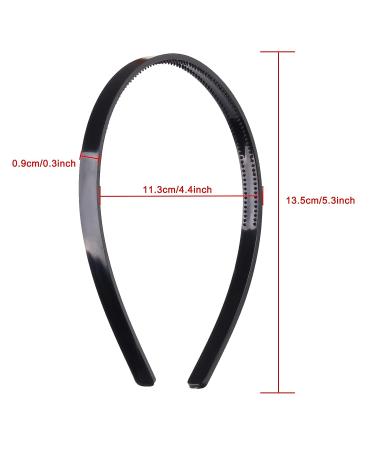 36 Pcs Black Plastic Headbands with Teeth Comb - Thin Hair Bands for Women & Girls - DIY Hair Accessories - Zifengcer Color1 - Buy Online on GoSupps.com
