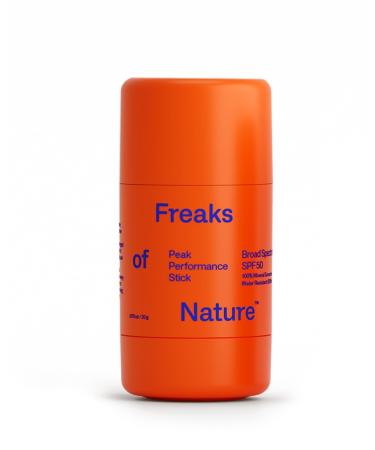 Freaks of Nature Peak Performance Sun Stick SPF 50 | 100% Mineral Sunscreen | Lightweight 40-Min Water-Resistant | Plant-Based Eco-Friendly Reef-Safe Cruelty-Free | All Skin Types | 0.70 oz 0.7 Ounce (Pack of 1) - Buy Online on GoSupps.com
