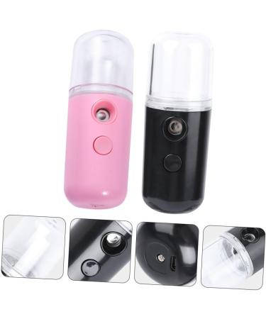 Baluue 6 Pcs Spray Hydrating Apparatus Handheld Sprayer Facial Mister Steamer for Face Bottle Black Plastic 10.5x3.5cmx3pcs - Buy Online on GoSupps.com