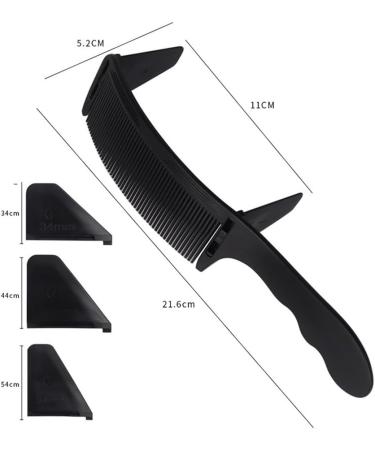 zabeto 1Set Positioning Comb Barber Hair Cutting Comb Salon Hairdressing Clipper Curved Comb for Men Hair Styling Tool Black - Buy Online on GoSupps.com
