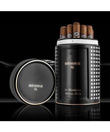 Cigar Boxs Humidors Ceramic Portable Cigar Tube Cigar Moisturizijar Cigar Large-Capacity Moisturizitank Black 14*23Cm - Buy Online on GoSupps.com